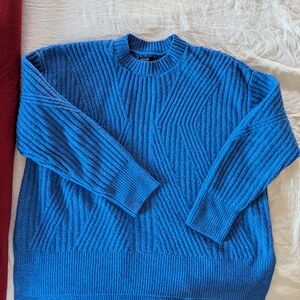 Simply Vera Vera Wang Blue Crew Neck Sweater